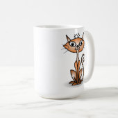 Crazy Orange Cat Classic Tasse (VorderseiteRechts)