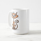 Crazy Orange Cat Classic Tasse (Vorderseite Links)