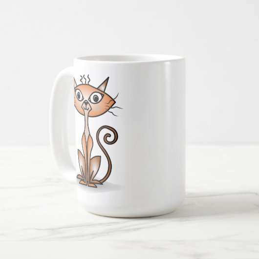 Crazy Orange Cat Classic Tasse (Vorderseite Links)