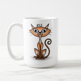 Crazy Orange Cat Classic Tasse