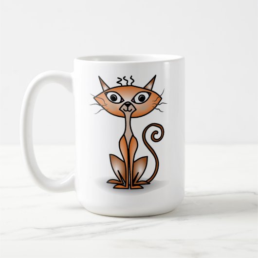 Crazy Orange Cat Classic Tasse (Links)