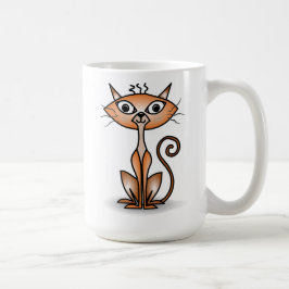 Crazy Orange Cat Classic Tasse