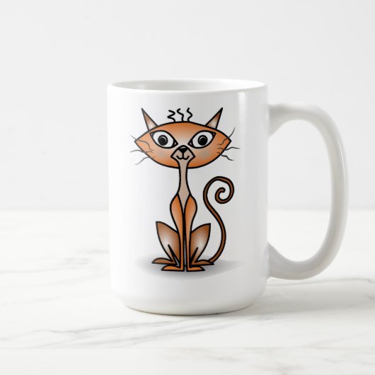 Crazy Orange Cat Classic Tasse (Rechts)