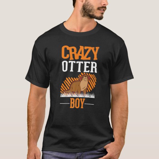 Crazy Otter Boy Sea Otter T-Shirt (Vorderseite)
