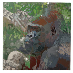 Crazy Paint - Gorilla Fliese