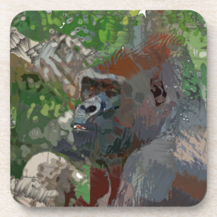 Crazy Paint - Gorilla Getränkeuntersetzer