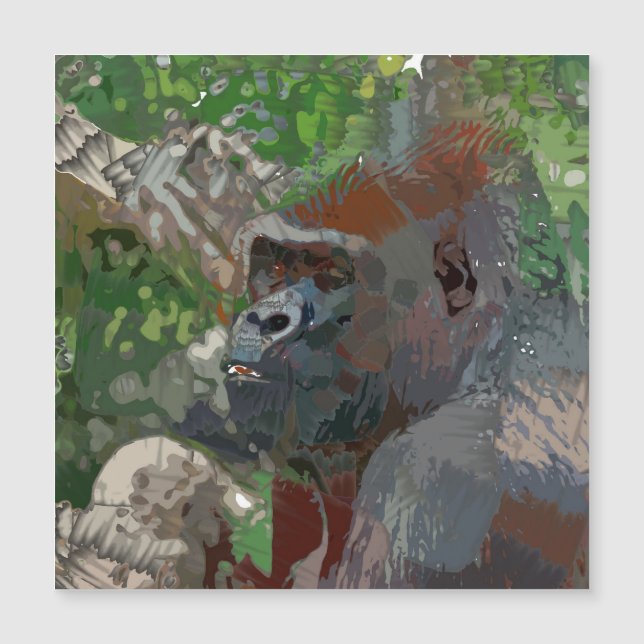 Crazy Paint - Gorilla Magnetkarte (Vorderseite)