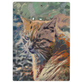 Crazy Paint - Katze 2 Klemmbrett (Rückseite)