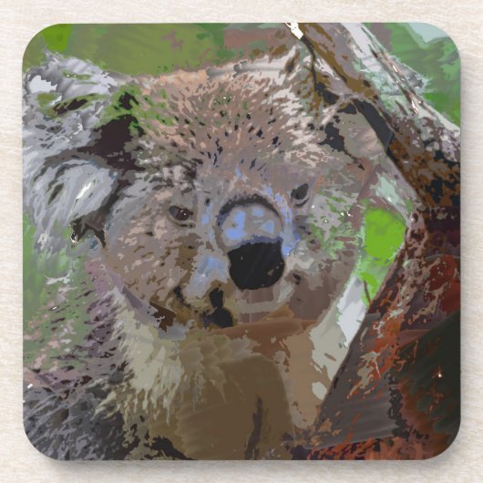 Crazy Paint - Koala Getränkeuntersetzer (Vorderseite)