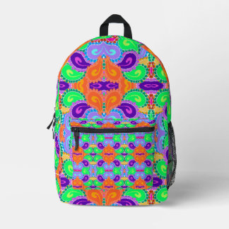 Crazy Paisley Fun Wild Design Bedruckter Rucksack