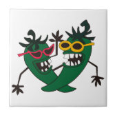 Crazy Paprikaschoten Fliese (Vorderseite)