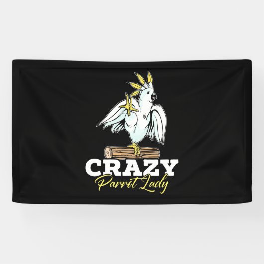 Crazy Parrot Lady Banner (Horizontal)