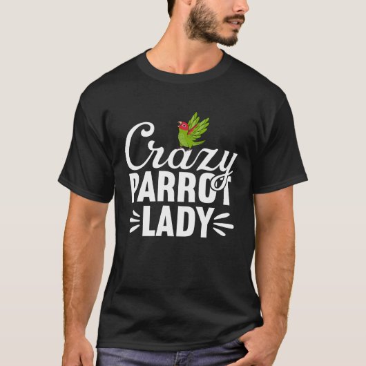 Crazy Parrot Lady Cherry headed Conure T-Shirt (Vorderseite)