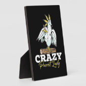 Crazy Parrot Lady Fotoplatte (Seite)