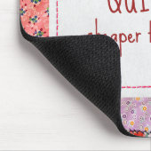 Crazy Patchwork Quilt mit Fun Quote Mousepad (Ecke)