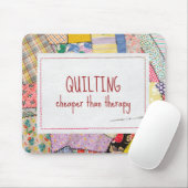Crazy Patchwork Quilt mit Fun Quote Mousepad (Mit Mouse)