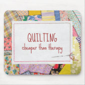 Crazy Patchwork Quilt mit Fun Quote Mousepad (Vorne)