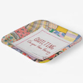 Crazy Patchwork Quilt mit Fun Quote Pappteller (Gewinkelt)
