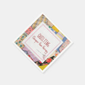 Crazy Patchwork Quilt mit Fun Quote Serviette (Ecke)