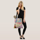 Crazy Patchwork Quilt mit Zigzag Stitching Tasche (Am Model)