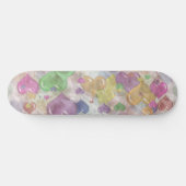 Crazy Pattern Rainbow Hearts Skateboard (Horizontal)