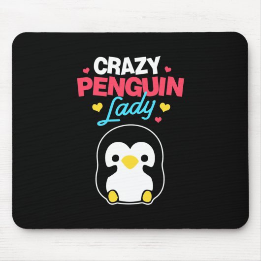 Crazy Penguin Lady Mousepad (Vorne)