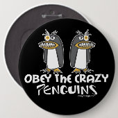 Crazy Penguins Button (Vorne & Hinten)