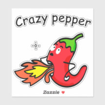 Crazy Pepper Funny Red Chili Warmes Gemüse