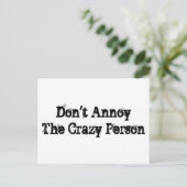 Crazy Person Postkarte (Stehend Vorderseite)