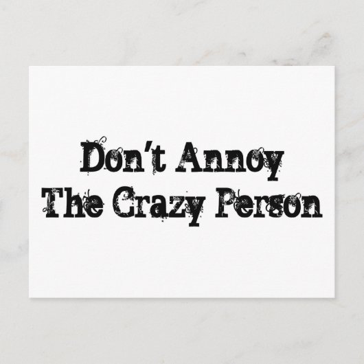 Crazy Person Postkarte (Vorderseite)