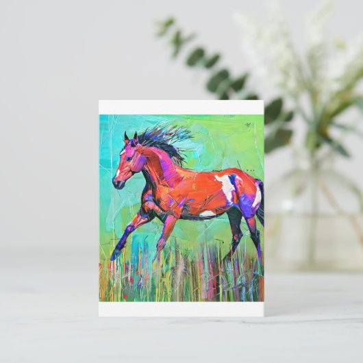 Crazy Pferd Postkarte (Stehend Vorderseite)