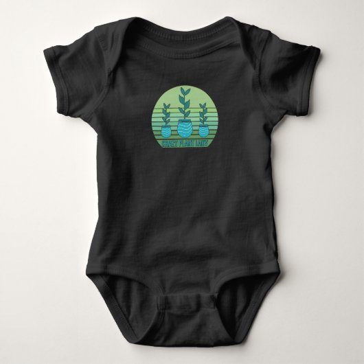 Crazy Pflanze Lady Baby Strampler (Vorderseite)