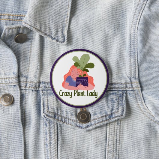 Crazy Pflanze Lady Button (Beispiel)