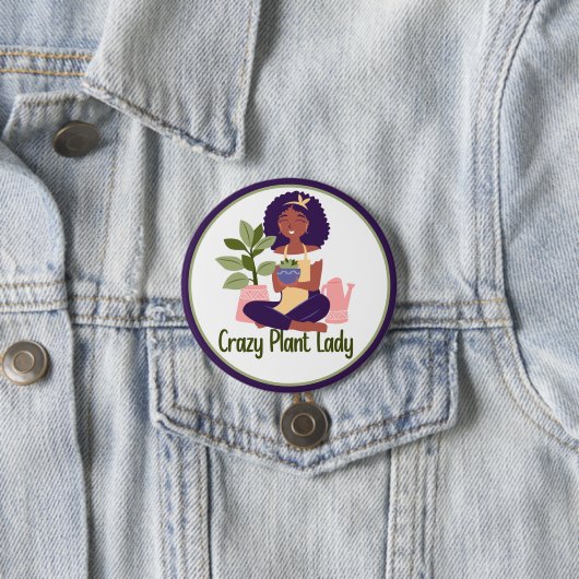 Crazy Pflanze Lady Button (Beispiel)