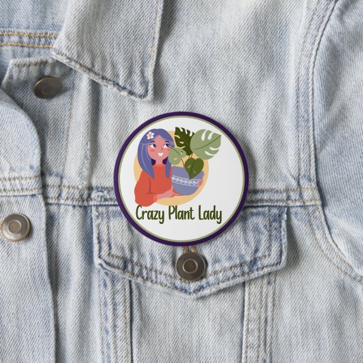 Crazy Pflanze Lady Button (Beispiel)