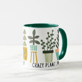 Crazy Pflanze Lady Fun Potted Pflanze Grün Tasse (VorderseiteRechts)