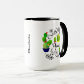 Crazy Pflanze Lady Funny Cactus Personalisiert Tasse (VorderseiteRechts)