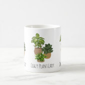 Crazy Pflanze Lady Funny Classic Tasse, 11 oz Kaffeetasse (Mittel)