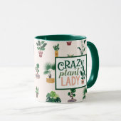 Crazy Pflanze Lady Funny Coffee Tasse (VorderseiteRechts)