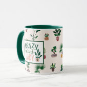Crazy Pflanze Lady Funny Coffee Tasse (Vorderseite Links)