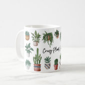 Crazy Pflanze Lady Funny Gardens Gardener Kaffeetasse (Vorderseite Links)