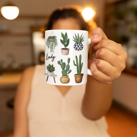 Crazy Pflanze Lady Funny Gardens Gardener Kaffeetasse