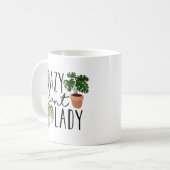 Crazy Pflanze Lady | Funny Pflanzen Lovers Kaffeetasse (Vorderseite Links)