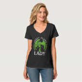 Crazy Pflanze Lady für eine Gartengärtnerei T-Shirt (Vorderseite Vollansicht)