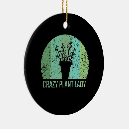 Crazy Pflanze Lady Geschenke Keramik Ornament (Rechts)
