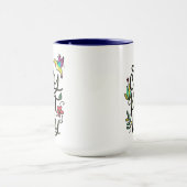 Crazy Pflanze Lady, handschriftlich Tasse (Zentrum)