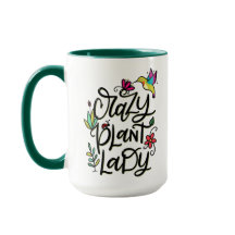 Crazy Pflanze Lady, handschriftlich