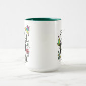 Crazy Pflanze Lady, handschriftlich Tasse (Zentrum)