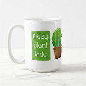 Crazy Pflanze Lady Kaffee Tasse (Links)