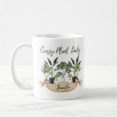 Crazy Pflanze Lady Kaffee Tasse (Links)